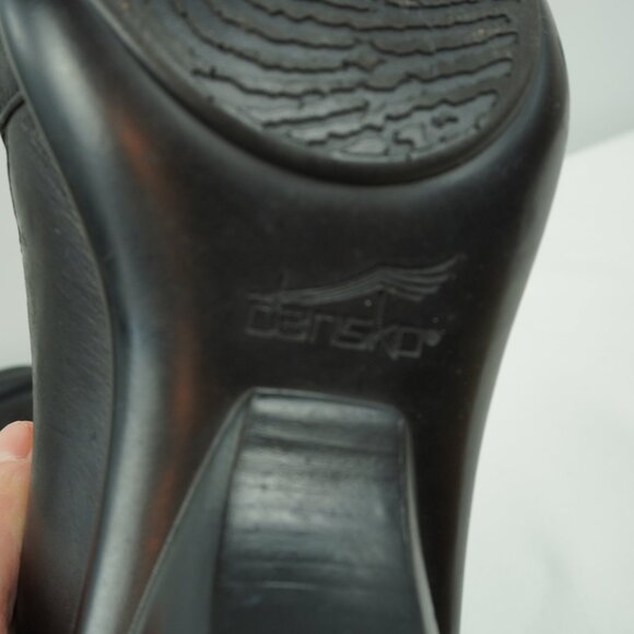 Dansko Black Slip On Heeled Shoe Size 9.5 - Picture 12 of 12